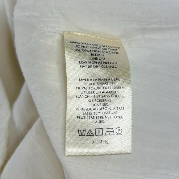 Anthropologie White Cotton Button Front Tank Size Small - Picture 5 of 6